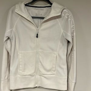 Calvin Klein cream color fleece jacket size extra small